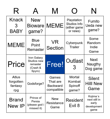 CEDIM´s PS5 Lotto Bingo Card