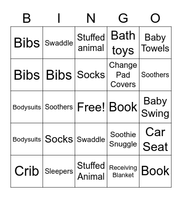 Vanstarkenbaby Shower Bingo Card