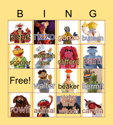 muppets are gay :) Bingo Card