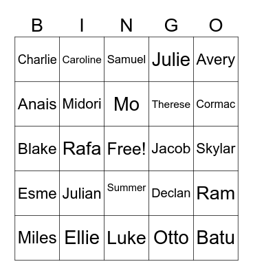 Rev1_Room1_Card_A Bingo Card