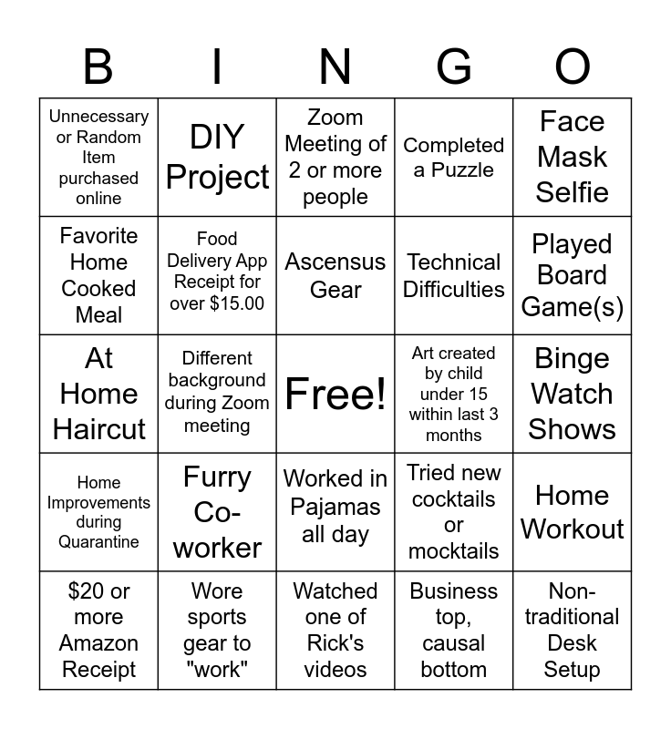 Server Bingo! Covid Addition! ;-) : r/KitchenConfidential