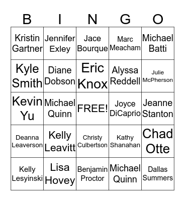 4th Quarter Celebrations! Bingo Card