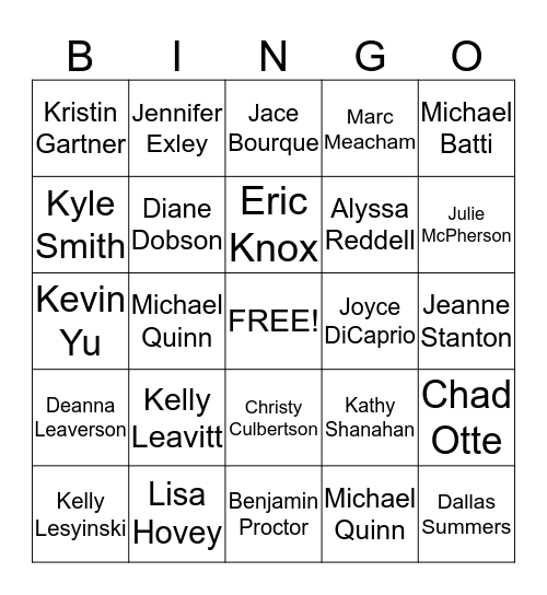 4th Quarter Celebrations! Bingo Card