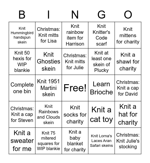 BUN-go #1 Bingo Card