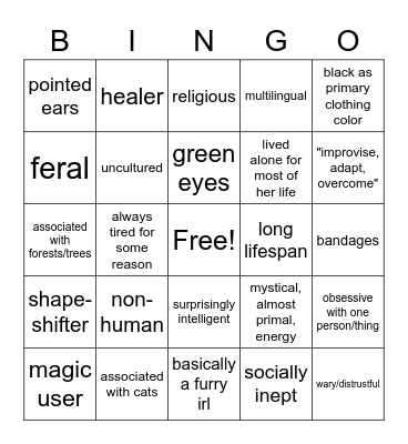 Eira Bingo Card