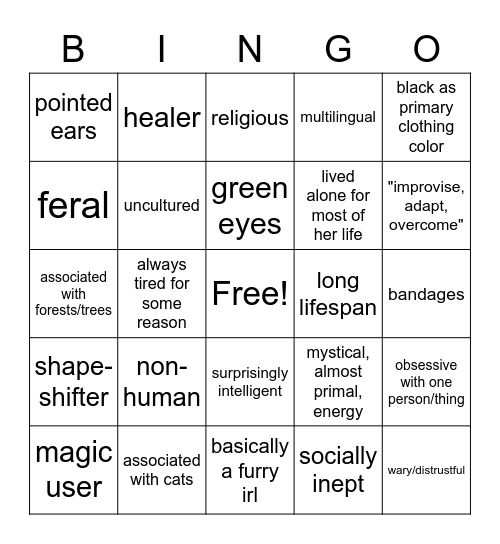 Eira Bingo Card