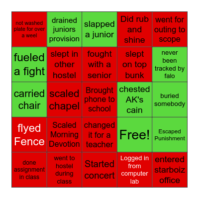 ICY EDITION Bingo Card