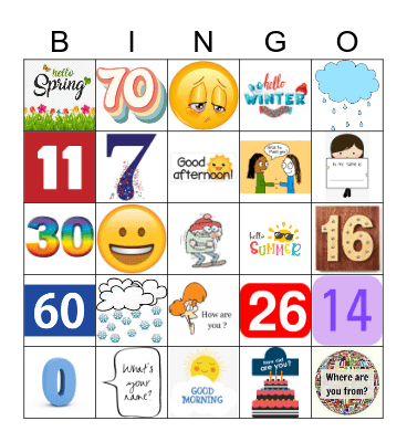la clase de español- week one Bingo Card
