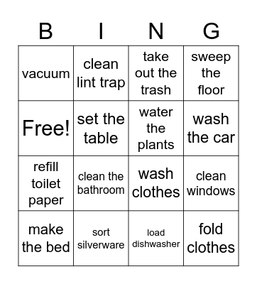 Review Bingo Card