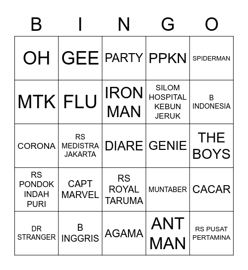 OSABELIENA Bingo Card