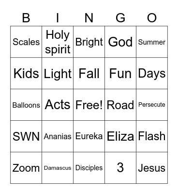 Breezeway Bingo Card
