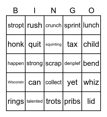 Number Bingo 1-75 Bingo Card