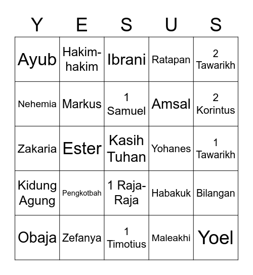 Jangan Takut Event - BINGO! Bingo Card