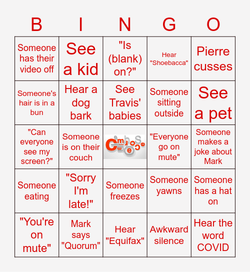 CoHo Bingo Card