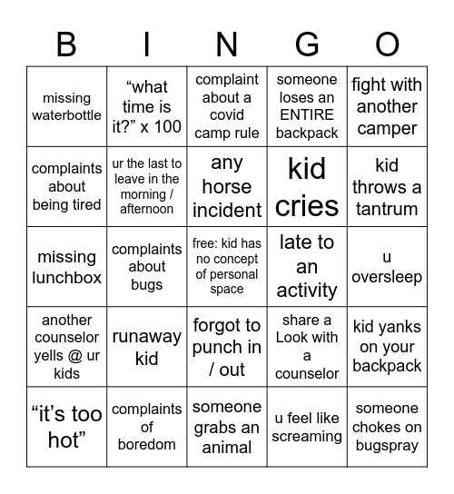 kici bingo 3.0 Bingo Card