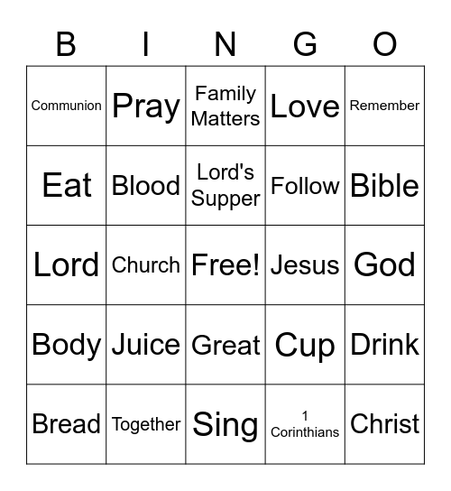 June 14, 2020 Bingo Card