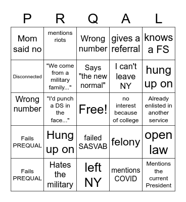 Army Birthday 2020 Blitz Bingo Card