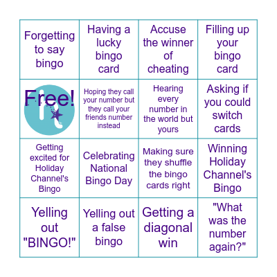 Holiday Channel's Bingo Card