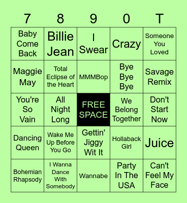POP! Bingo Card