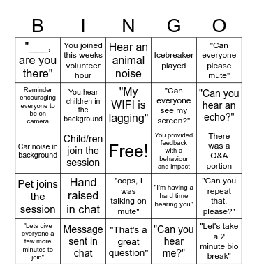 Webex Bingo Card