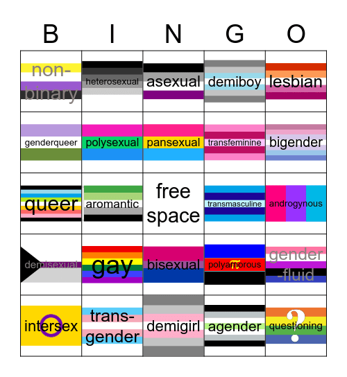 pride bingo🌈 Bingo Card