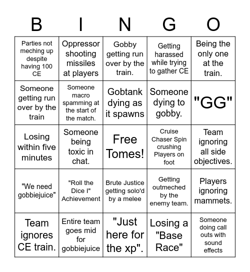 Rival Wings Kupo Bingo Card Bingo Card