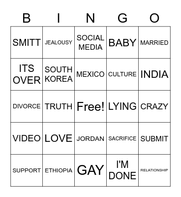 90 DAY THE OTHER WAY Bingo Card