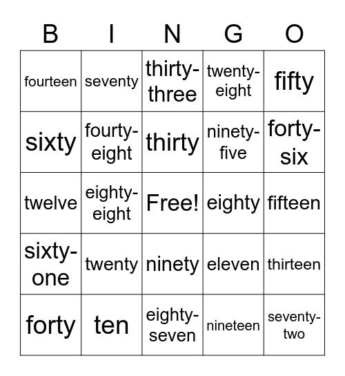 How many stars can you see? Bingo Card