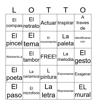 Realidades III Cap.2  Bingo Card