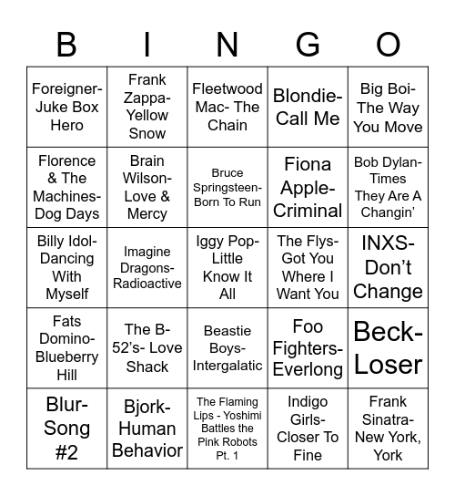 Total-Quiz.com Presents Radio Bingo: "F" "B" "I" Bingo Card