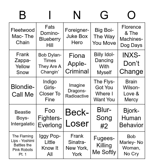 Total-Quiz.com Presents Radio Bingo: "F" "B" "I" Bingo Card