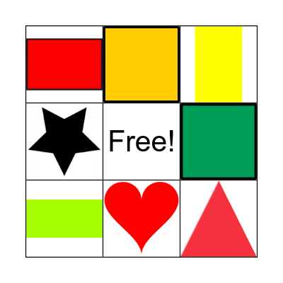 2D Shapes  Bingo Card