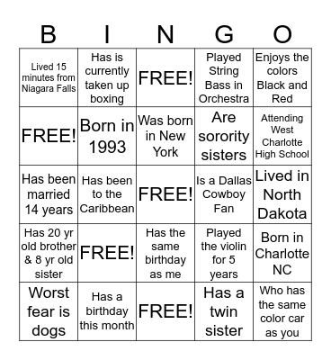 Find a Team Member Who? Bingo Card