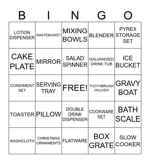 G & G BAYOU BASH Bingo Card