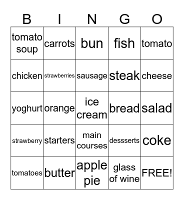 Bingo Unit two Bingo Card