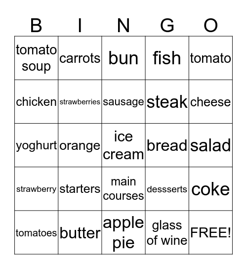 Bingo Unit two Bingo Card