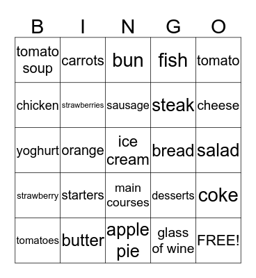 Bingo Unit two Bingo Card