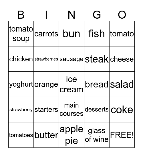 Bingo Unit two Bingo Card