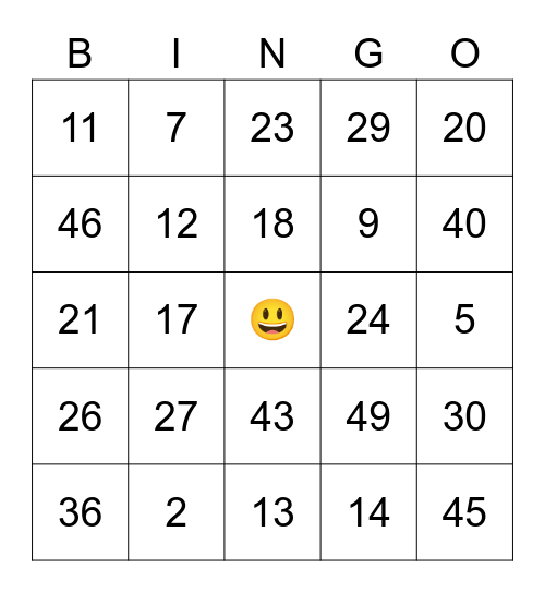 Ragland Family Bingo Card