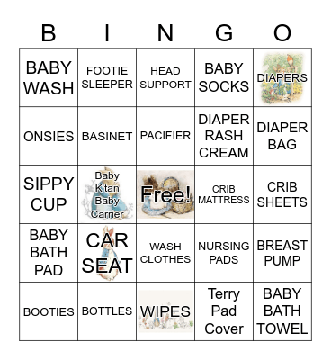 Baby boy Bingo Card