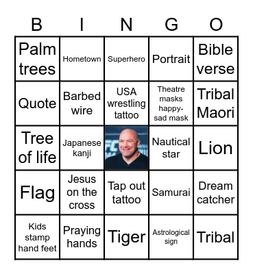 UFC BINGO Card