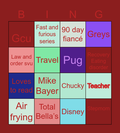 Mine Bingo Card