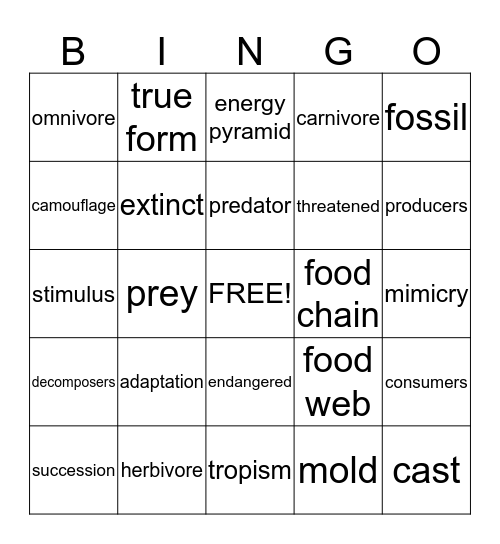 Unit Practice Bingo - Chapters 1 & 2 Bingo Card