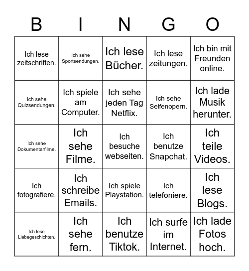 German Media & Technology AC Bingo Card