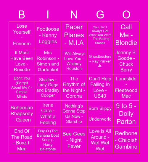 Get bingo'd ⚡ ⚡ ⚡ Bingo Card