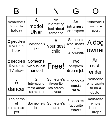 FAA Bingo Card