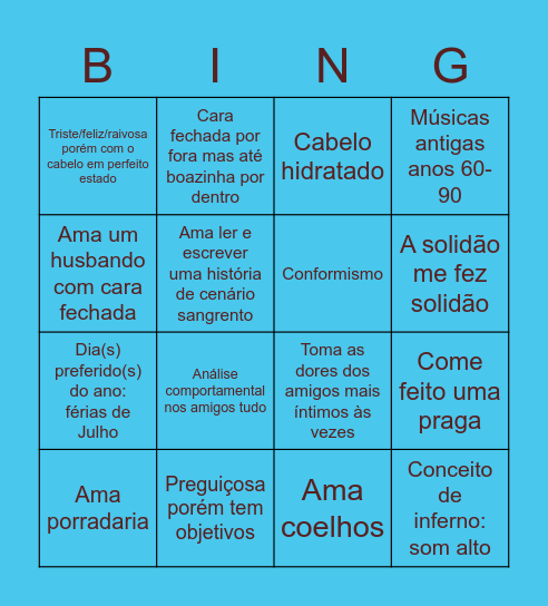 Beccão Bingo Card