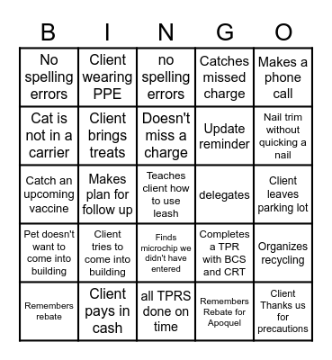 Covid-19 Curbside Bingo Card
