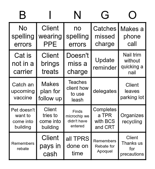 Covid-19 Curbside Bingo Card