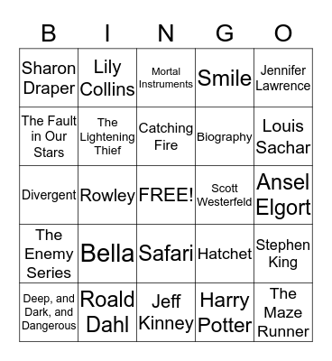 BMS BOOK BINGO! Bingo Card